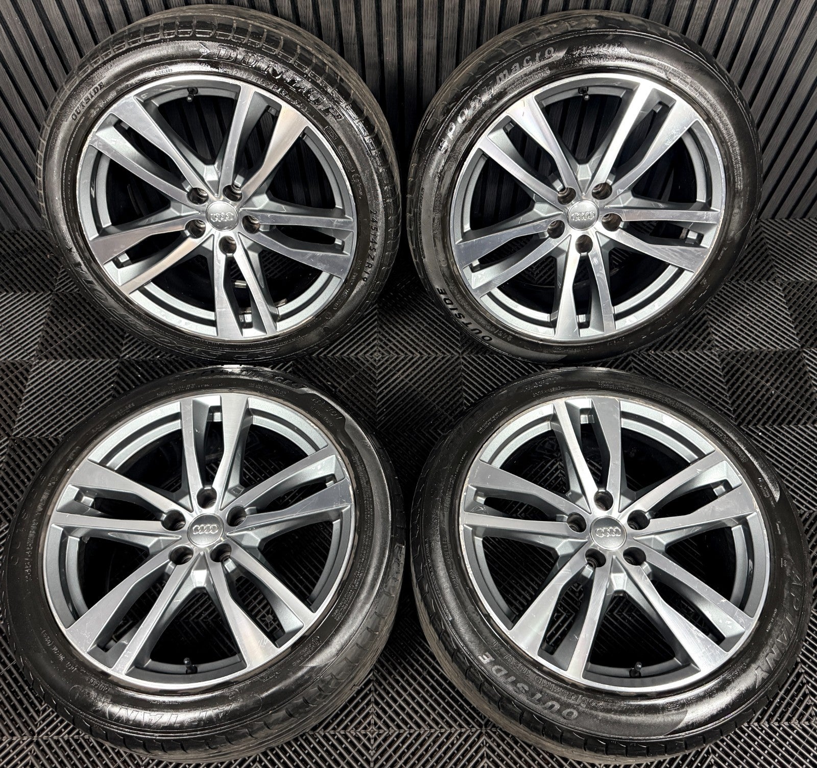 19'' Audi A6 C8 S Line 5 Double Spoke Alloy Wheels Tyres 4K0601025H Genuine