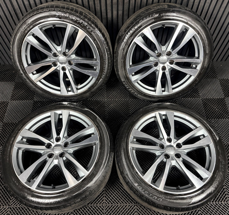 19'' Audi A6 C8 S Line 5 Double Spoke Alloy Wheels Tyres 4K0601025H Genuine