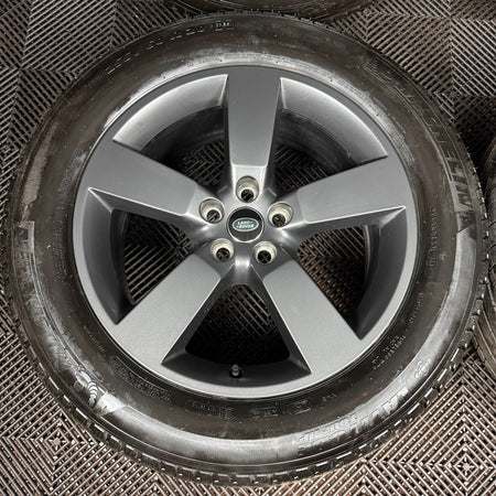 20'' GENUINE LAND ROVER DEFENDER 5 SPOKE GREY 5098 ALLOY WHEELS TYRES ALLOYS