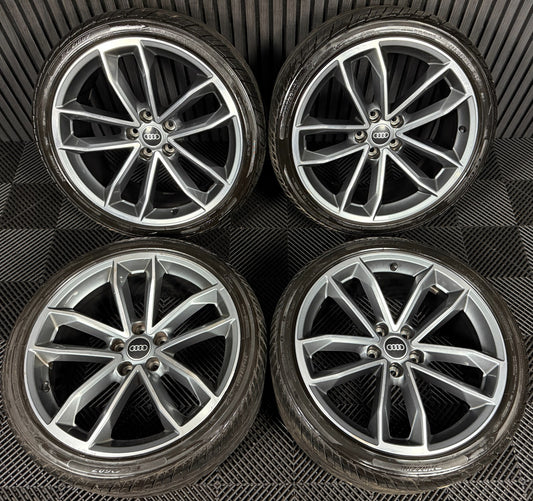 19'' GENUINE AUDI A5 S LINE S5 ALLOY WHEELS ALLOYS TYRES 8W0601025DF