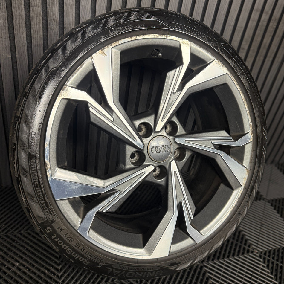 1X 18'' GENUINE AUDI A3 GREY DC ALLOY WHEEL TYRE 8Y0601025H SINGLE SPARE