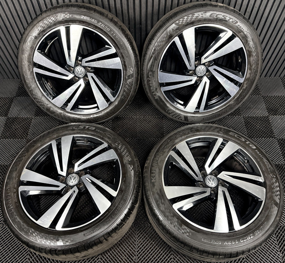 20'' VW Touareg Nevada Black DC Alloy Wheels Alloys Tyres Q7 760601025S Genuine