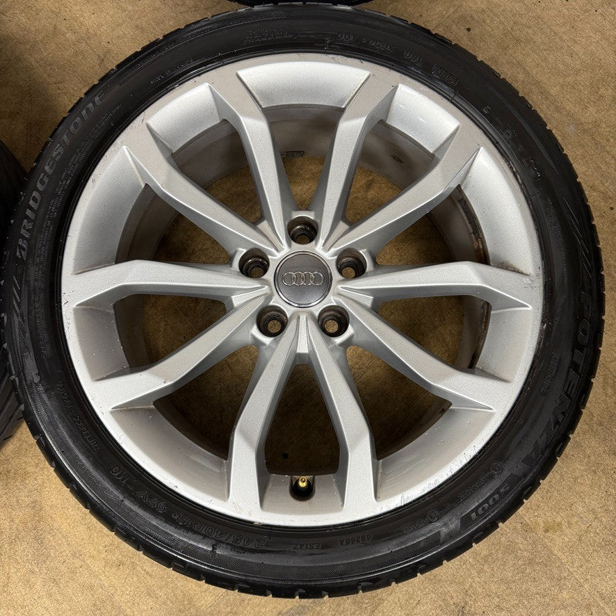 18'' GENUINE AUDI A4 S LINE SILVER B8 B9 ALLOY WHEELS ALLOYS TYRES 8W0601025H