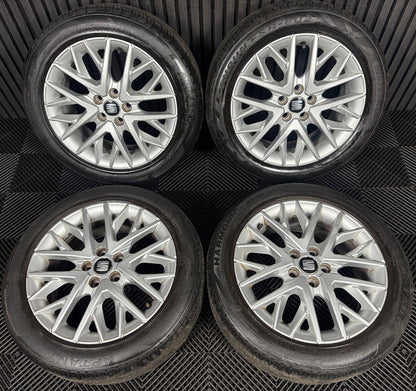 16'' GENUINE SEAT IBIZA 6F NEW MODEL ALLOY WHEELS TYRES 6F0601025M 5X100