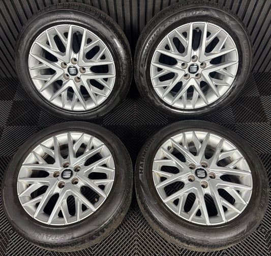 16'' GENUINE SEAT IBIZA 6F NEW MODEL ALLOY WHEELS TYRES 6F0601025M 5X100