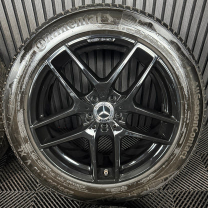 19'' GENUINE MERCEDES AMG GLC COUPE BLACK SPORT ALLOY WHEELS WINTER TYRES 5X112
