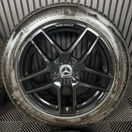 19'' GENUINE MERCEDES AMG GLC COUPE BLACK SPORT ALLOY WHEELS WINTER TYRES 5X112