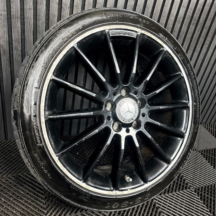 1X 18'' Mercedes AMG A Class CLA W176 Black Alloy Wheel Tyre A1764010200 Genuine