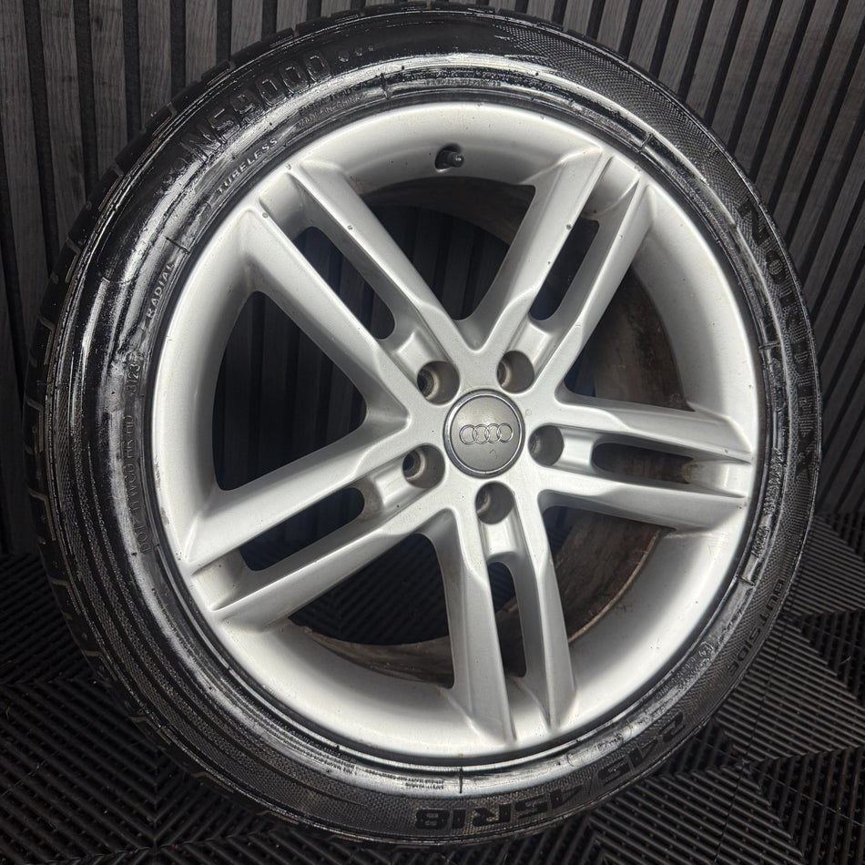 1X 18'' GENUINE AUDI A6 C7 S LINE SILVER ALLOYS WHEELS TYRES 4G0601025BL