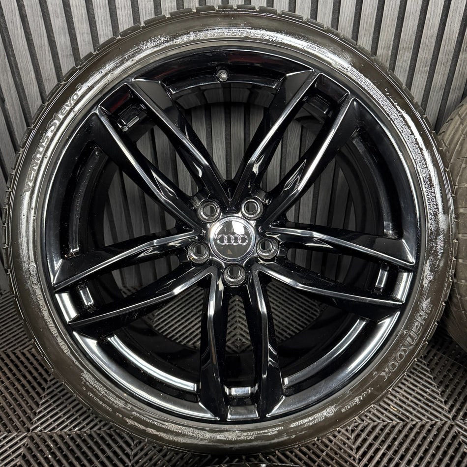 20'' GENUINE AUDI A6 C7 S LINE BLACK EDITION ALLOYS WHEELS TYRES 4G9601025N
