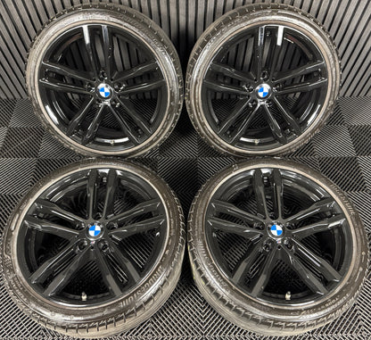 19" GENUINE BMW 3 SERIES 704 BLACK M SPORT F30 F31 F32 E90 E92 ALLOY WHEEL TYRES