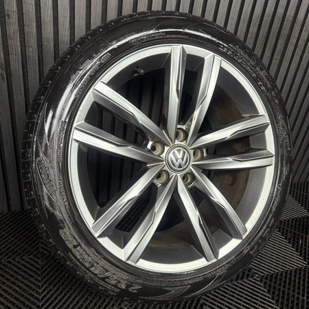 1X 18'' GENUINE VW PASSAT R LINE B8 DARTFORD GT GTE ALLOY WHEEL TYRE 3G0601025K