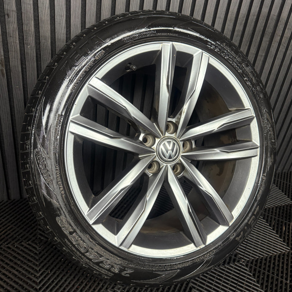 1X 18'' GENUINE VW PASSAT R LINE B8 DARTFORD GT GTE ALLOY WHEEL TYRE 3G0601025K