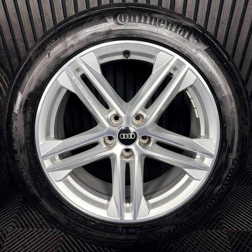 19'' Audi Q5 5 Double Spoke S Line Alloy Wheels Tyres 5X112 80A601025G Genuine