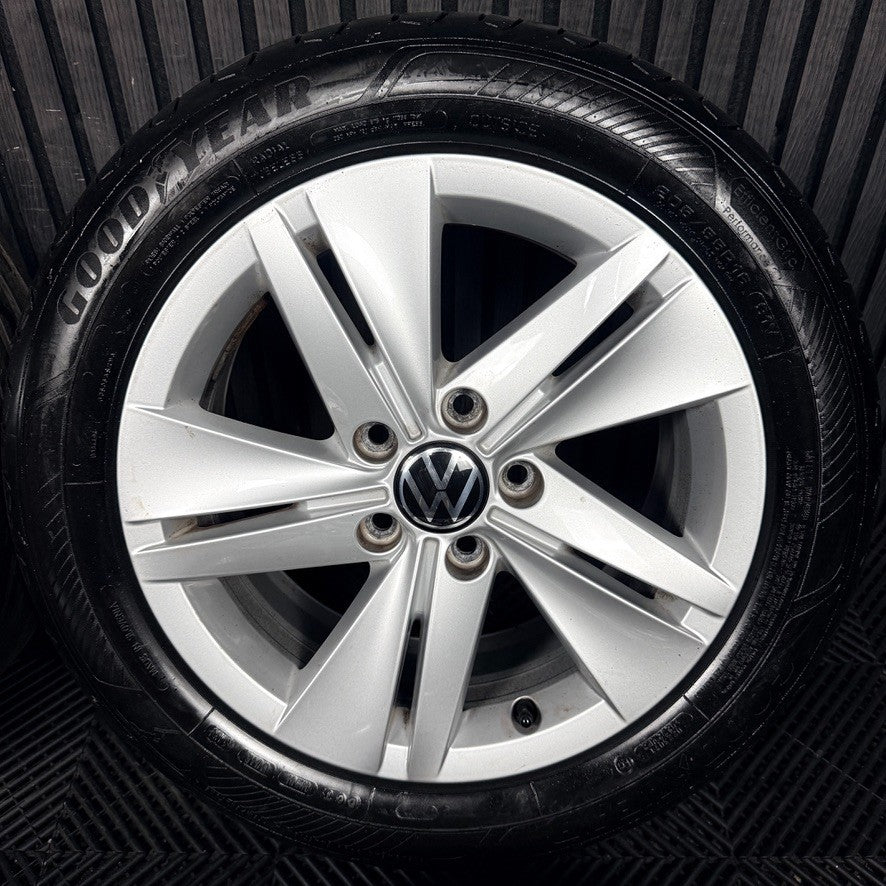 16’’ VW Golf Mk8 Norfolk Mk7 Mk6 Alloy Wheels Tyres 5H0601025 Genuine