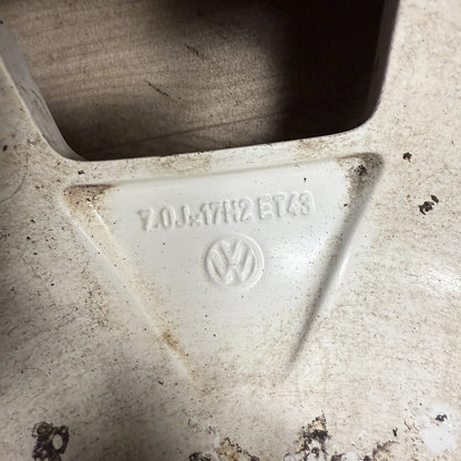 1X 17'' GENUINE VW BEETLE MK3 HERITAGE WHITE ALLOY WHEEL PIRELLI TYRE 5C0601025G