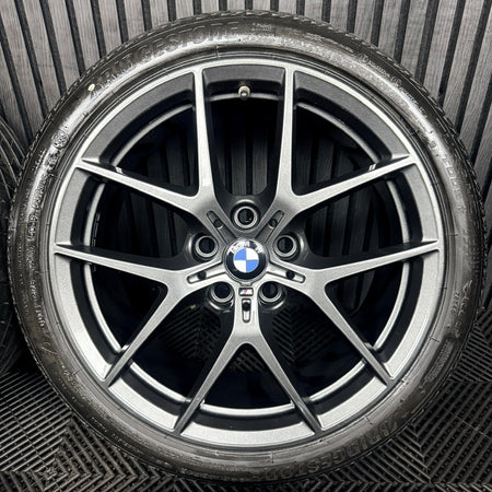 18'' BMW 1 Series 554 Grey M Sport 2 F40 F44 Alloy Wheels Tyres 8092353 Genuine