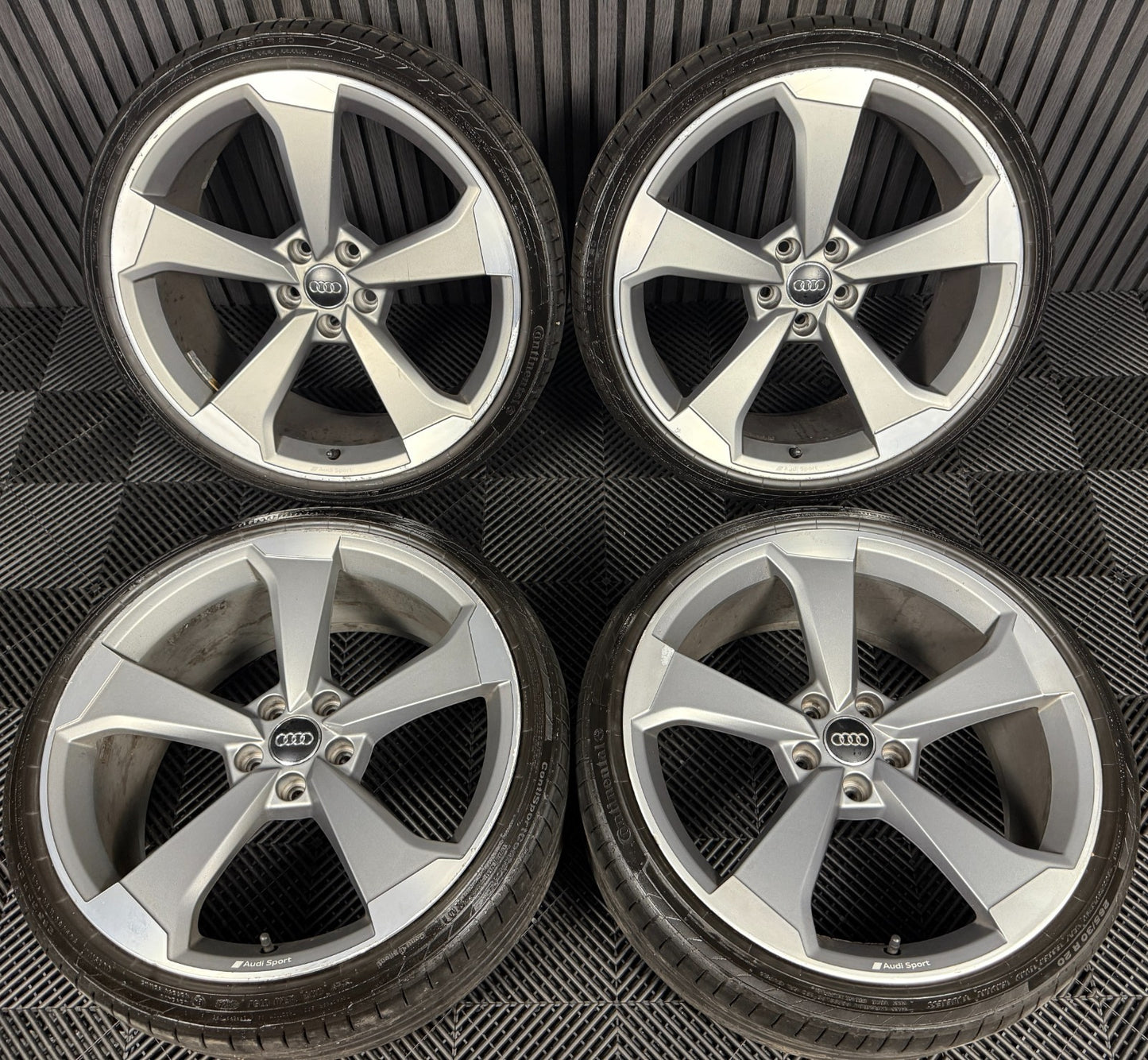 20" GENUINE AUDI A5 S LINE S5 ROTOR GREY DC ALLOY WHEELS TYRES 8W0601025CF