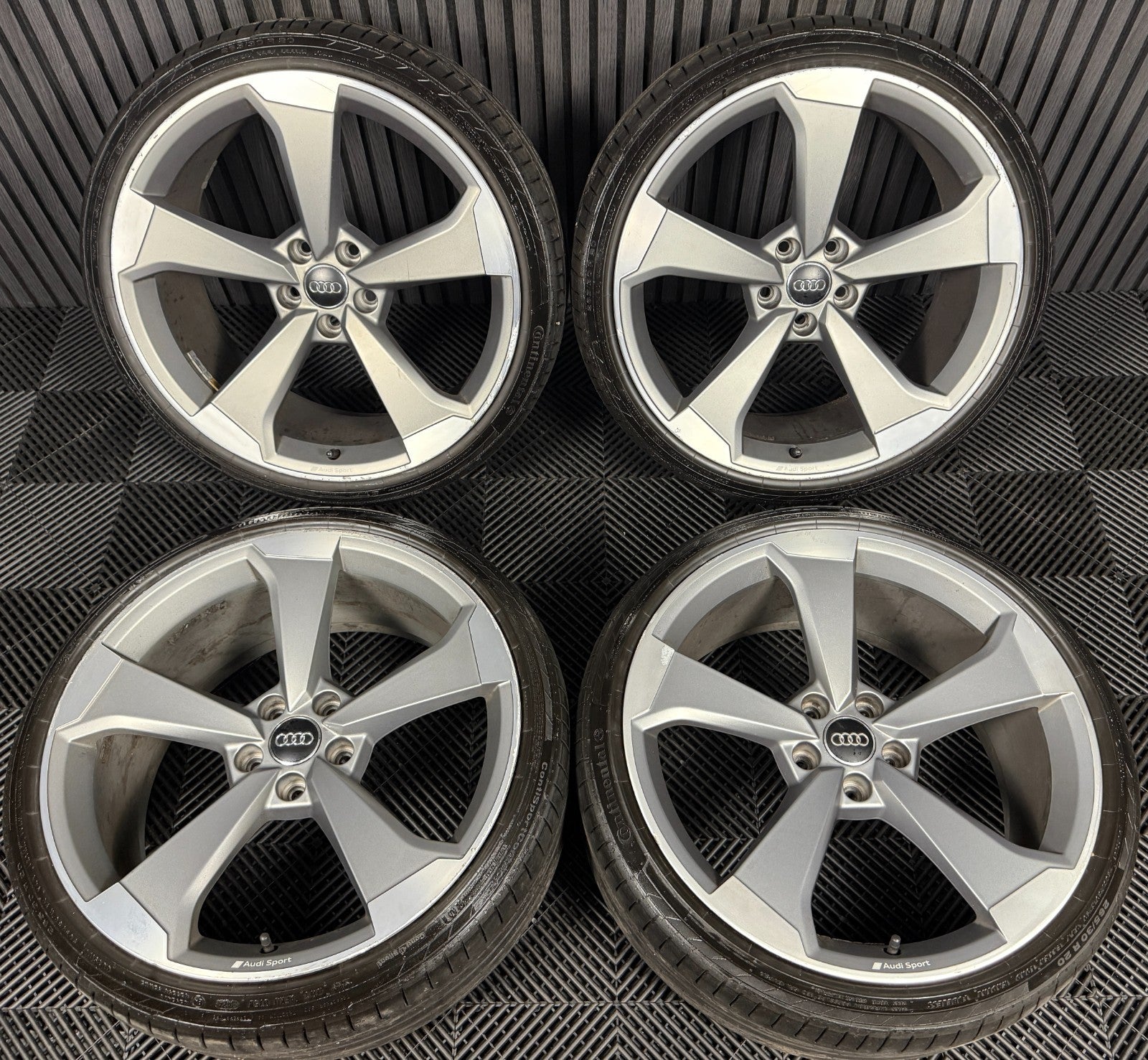 20" GENUINE AUDI A5 S LINE S5 ROTOR GREY DC ALLOY WHEELS TYRES 8W0601025CF