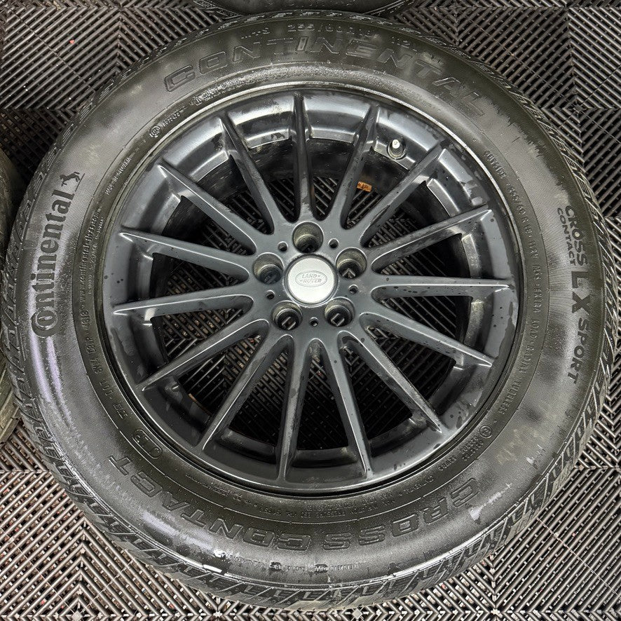 18'' GENUINE RANGE ROVER VELAR MULTISPOKE MATT BLACK LAND ALLOY WHEELS TYRES