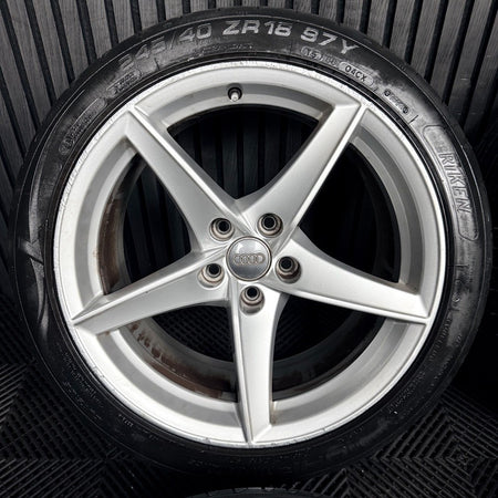 18" Audi A5 S Line Silver 5 Spoke Wheels Alloys Tyres 8W0601025BG Genuine