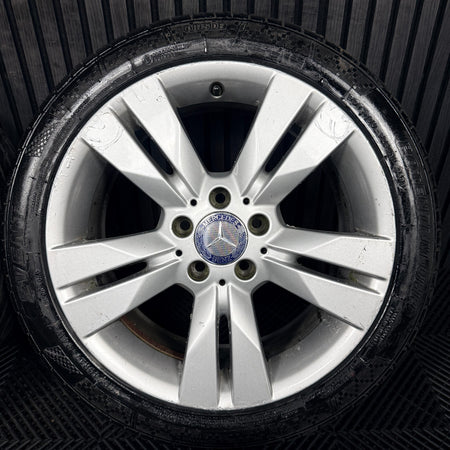 17" Mercedes C Class W204 Silver Alloy Wheels Tyres Alloys Genuine