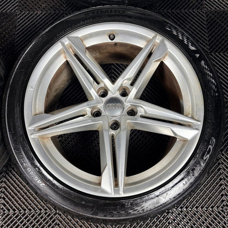 18" Audi A5 S Line Silver Star Spoke Wheels Alloys Tyres 8W0601025DE Genuine