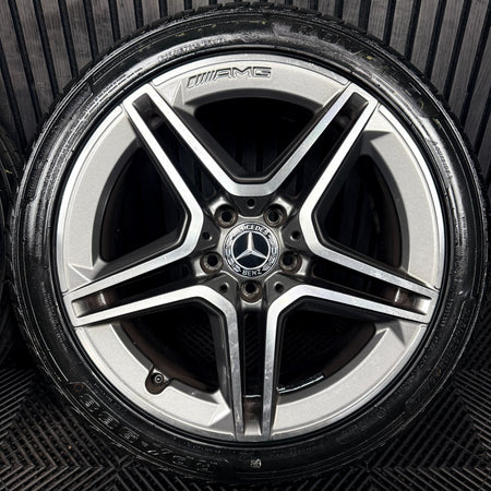 18'' Mercedes AMG C Class W205 Grey 5 Spoke Alloy Wheels Tyres Alloys Genuine