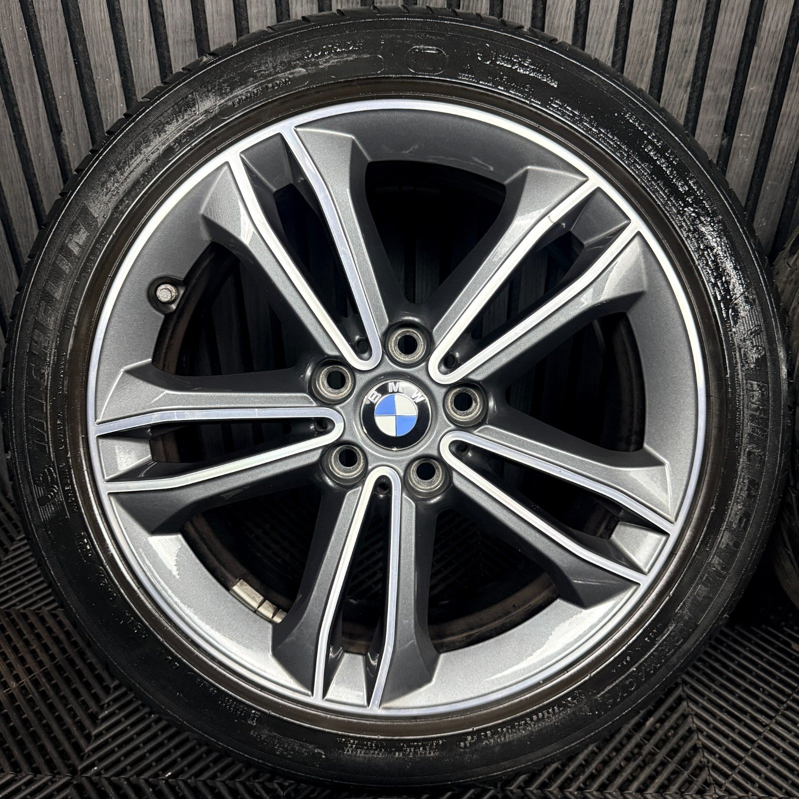 17'' BMW 1 Series 2 F40 F41 F44 149 Grey DC Alloy Wheels Tyres 6856087 Genuine