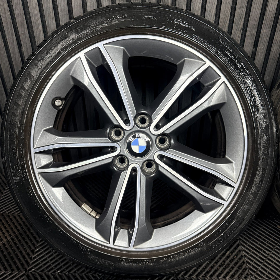 17'' BMW 1 Series 2 F40 F41 F44 149 Grey DC Alloy Wheels Tyres 6856087 Genuine