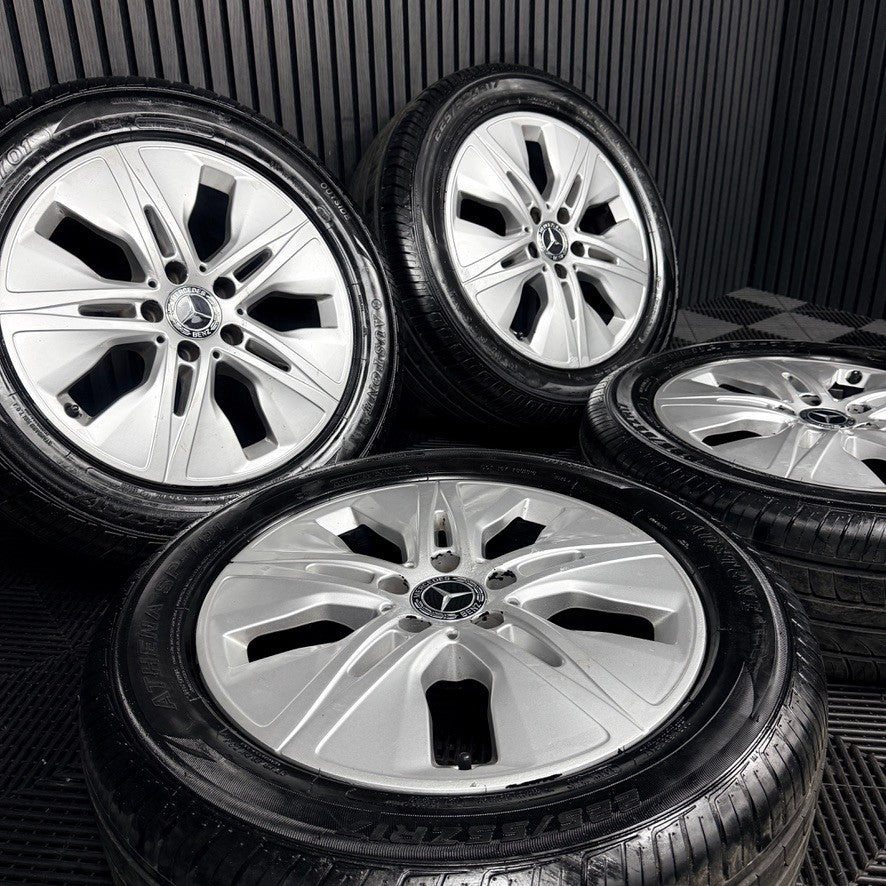 17'' Mercedes C Class W205 Silver Alloy Wheels Tyres Alloys A2054019000 Genuine