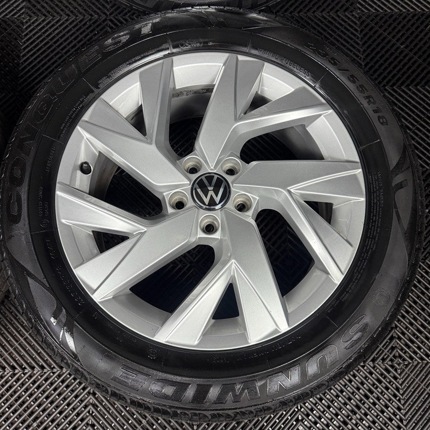 18'' GENUINE VW TIGUAN FRANKFURT MK2 ALLOY WHEELS TYRES ALLOYS 5NA601025AD