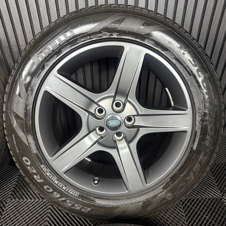 20'' GENUINE LAND ROVER DEFENDER 5 SPOKE 5094 GREY ALLOY WHEELS TYRES ALLOYS