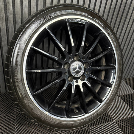 1X 18'' GENUINE AMG MERCEDES A CLASS CLA W176 BLACK ALLOY WHEEL TYRE A1764010200