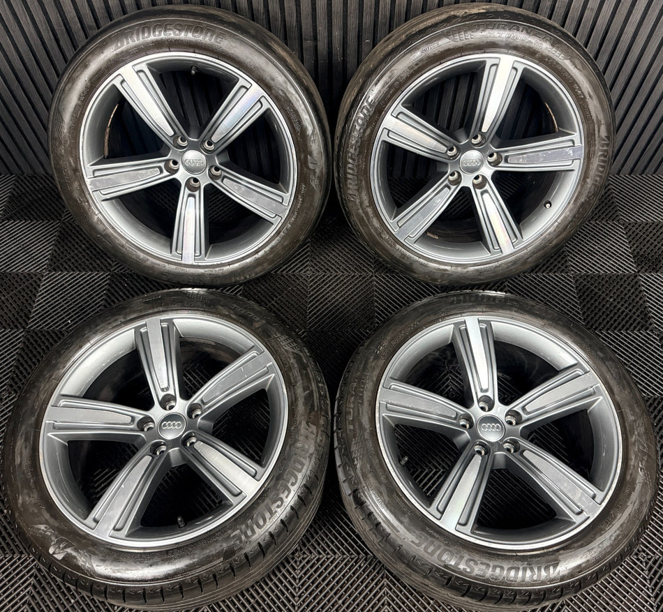 19’’ Audi A8 Grey DC 5 Spoke D5 4n Alloy Wheels Tyres 4N0601025N Genuine