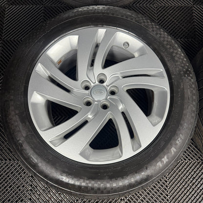 18'' GENUINE RANGE ROVER EVOQUE SILVER DISCOVERY SPORT LAND ALLOY WHEELS TYRES