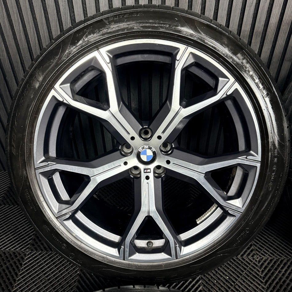 21'' BMW X5 X6 G05 G06 741M M Sport Alloys Wheels Alloys Tyres Genuine