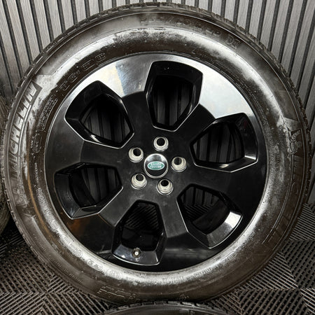 20'' GENUINE LAND ROVER DEFENDER 6 SPOKE BLACK 6011 ALLOY WHEELS TYRES ALLOYS