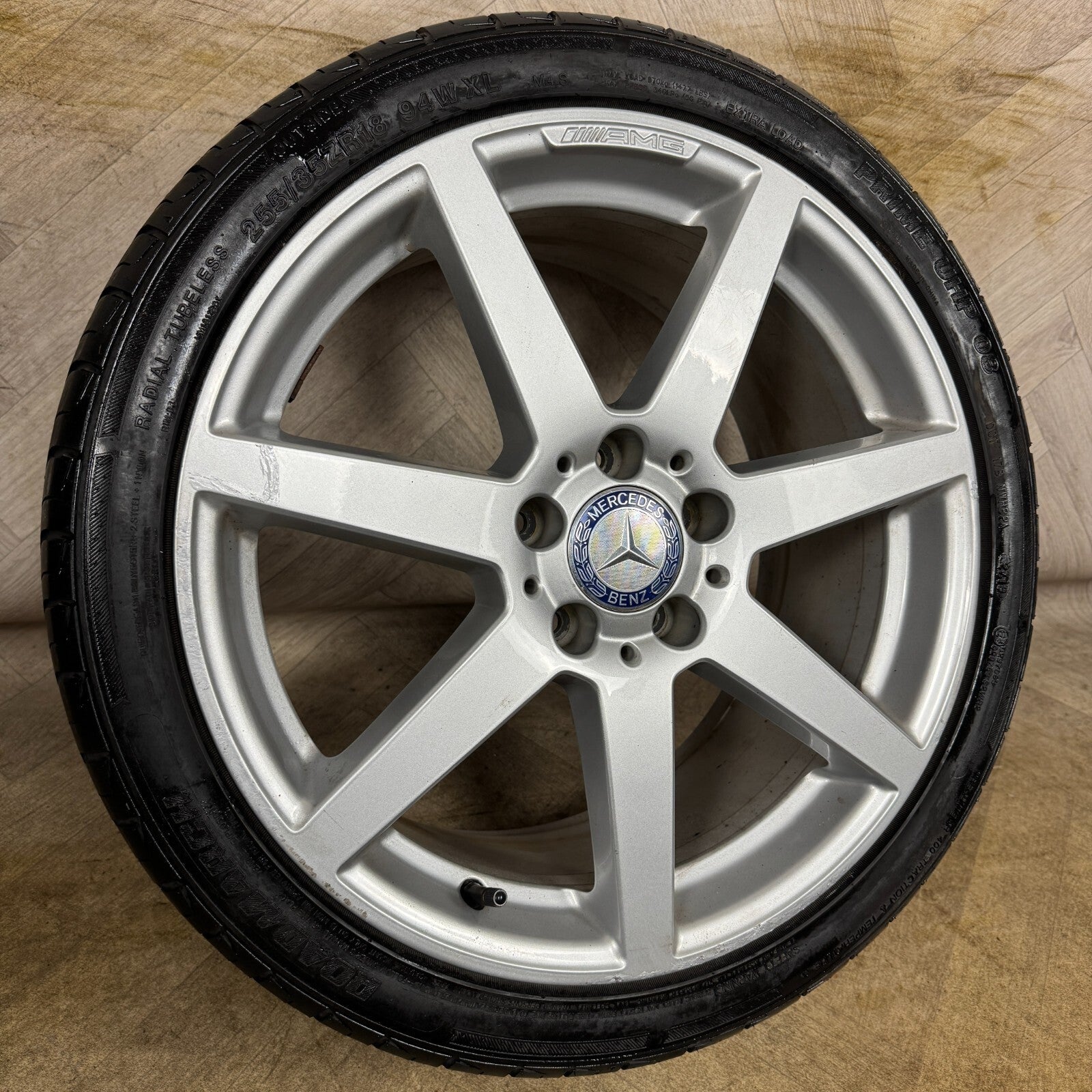 1X 18" GENUINE AMG MERCEDES C CLASS W204 SPORT SINGLE ALLOY WHEEL TYRE REAR BACK