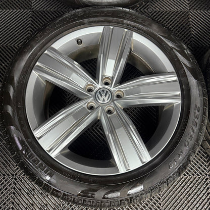 19'' GENUINE VW TIGUAN VICTORIA MK2 ALLOY WHEELS TYRES ALLOYS 5NA601025Q