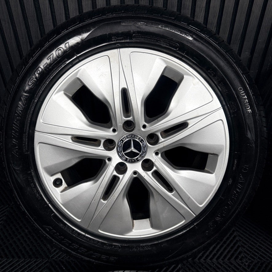 17'' Mercedes C Class W205 Silver Alloy Wheels Tyres Alloys A2054019000 Genuine