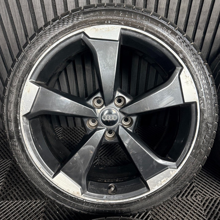 19'' Audi Q2 Black Edition Rotor Alloy Wheels Tyres Alloys 81A601025M Genuine