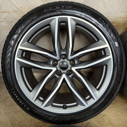21'' GENUINE AUDI Q7 S LINE RS GREY DC ALLOY WHEELS ALLOYS TYRES 4M0601025S