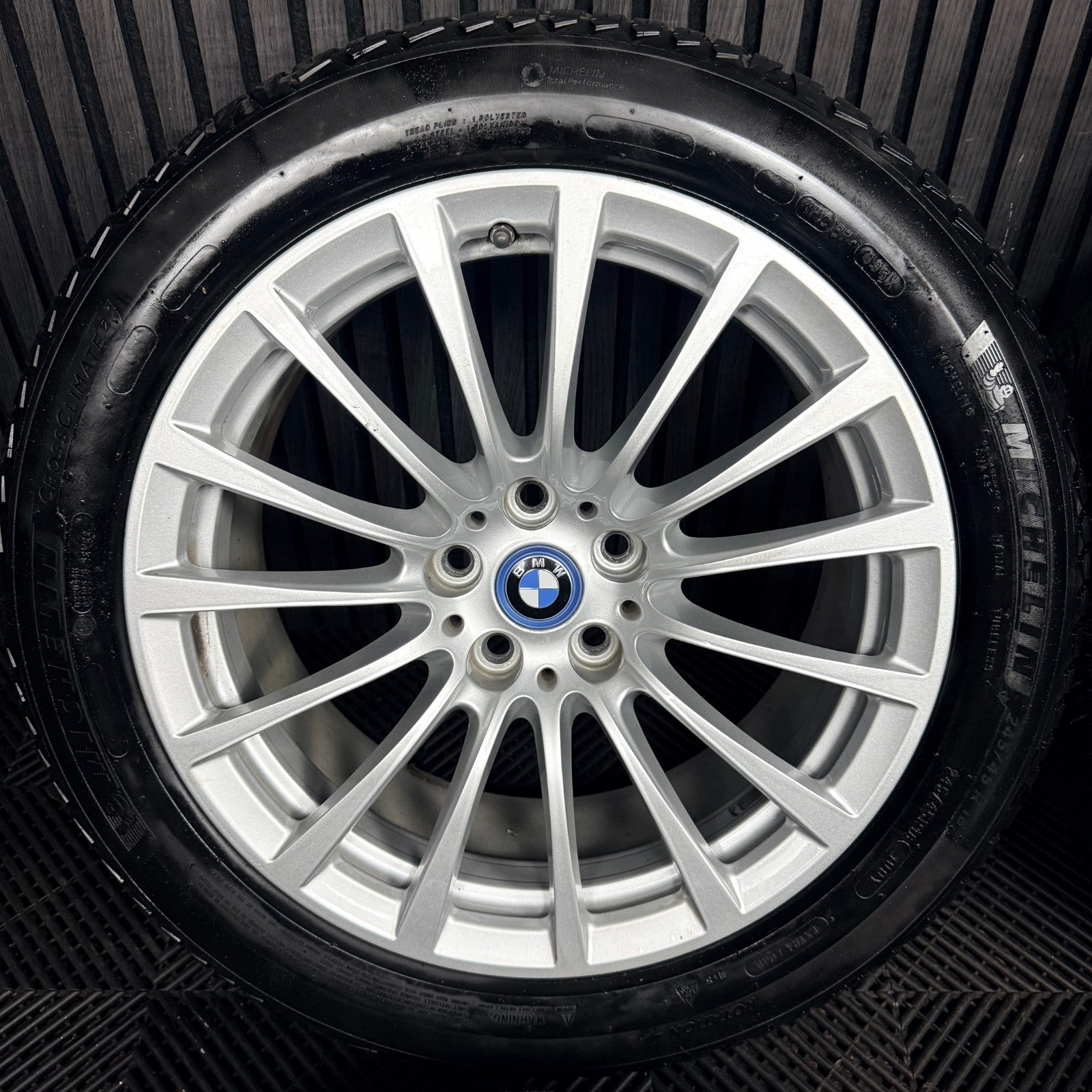 18" Bmw 5 Series 619 Silver Multispoke G30 G31 Alloy Wheel Tyres 6861224 Genuine