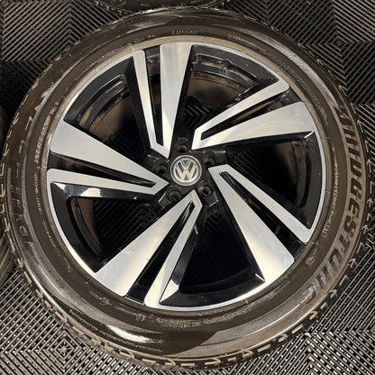 20'' GENUINE VW TOUAREG NEVADA BLACK DC ALLOY WHEELS ALLOYS TYRES Q7 760601025S