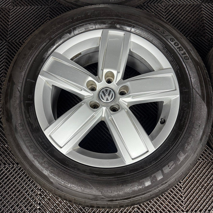 18" GENUINE VW AMAROK MANAUS 5 SPOKE SILVER ALLOY WHEELS TYRES ALLOYS 2H6601025B