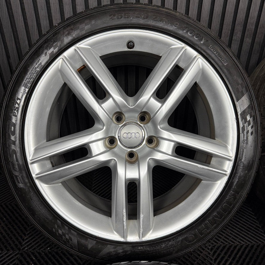 19'' GENUINE AUDI A6 C7 S LINE SILVER ALLOYS WHEELS TYRES 4G0601025BQ 5X112