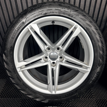 18" Audi A7 Star Spoke Silver Alloy Wheels Tyres 8W0601025DE 5x112 Genuine