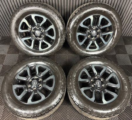 18'' Toyota Hilux Invincible X Grey Black Wheels Tyres Alloys 42611YP100 Genuine