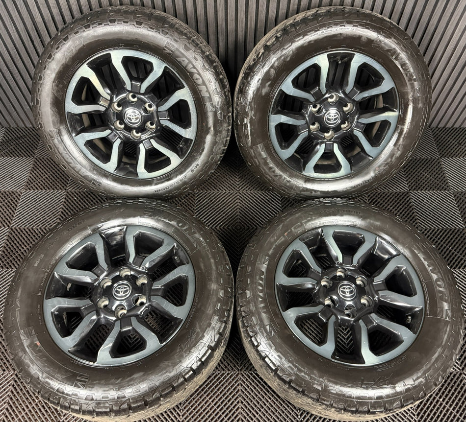 18'' Toyota Hilux Invincible X Grey Black Wheels Tyres Alloys 42611YP100 Genuine
